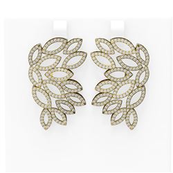5.01 ctw Diamond Earrings 18K Yellow Gold
