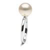 Image 2 : White Freshwater Pearl Solitaire Ring, 10.5-11.0mm, 14K Gold