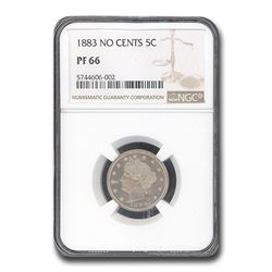 1883 Liberty Head V Nickel No Cents PF-66 NGC