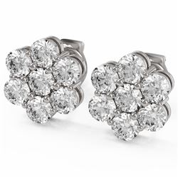 2 ctw Diamond Designer Earrings 18K White Gold