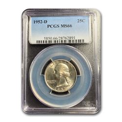 1952-D Washington Quarter MS-66 PCGS