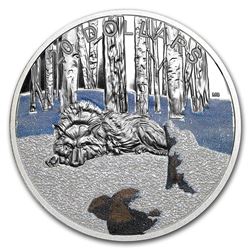 2017 Canada 1 oz Silver $20 Glistening North: The Arctic Wolf Prf