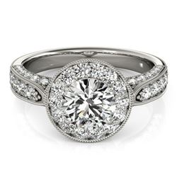 2 ctw Certified VS/SI Diamond Halo Ring 18k White Gold