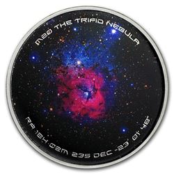 1 oz Silver Colorized Proof Spinner - M20 Trifid Nebula