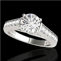 1.5 ctw Certified Diamond Solitaire Ring 10k White Gold