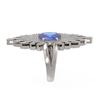Image 2 : 5.02 ctw Tanzanite & Diamond Ring 18K White Gold