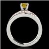 Image 2 : 1.3 ctw Certified SI Fancy Yellow Diamond Solitaire Ring 10k 2Tone Gold