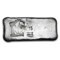 15 oz Hand Poured Silver Bar - BB