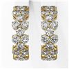 Image 2 : 4.32 ctw Diamond Designer Earrings 18K Yellow Gold