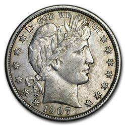1907-D Barber Half Dollar AU