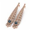 Image 3 : 3.29 ctw Diamond & Pearl Earrings 18K Rose Gold