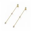 Image 1 : 1.5 ctw Pear Cut Diamond Station Earrings 18K Yellow Gold