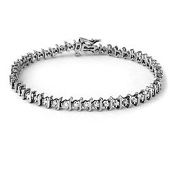 1.0 ctw Certified VS/SI Diamond Bracelet 10k White Gold