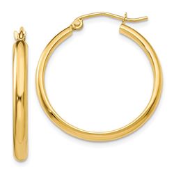 14k 25 mm Polished Hoop Earring