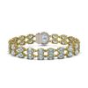 Image 3 : 20.47 ctw Aquamarine & Diamond Bracelet 14K Yellow Gold