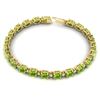 Image 3 : 13 ctw Peridot & VS/SI Diamond Eternity Bracelet Yellow 10k Yellow Gold