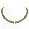 Image 1 : 58.69 ctw Peridot & Diamond Necklace 14K Rose Gold