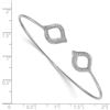 Image 2 : 14k White Gold .26ct Diamond Flexible Teardrop Bangle - 7 in.