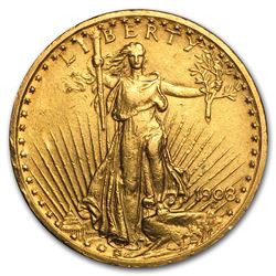 1908 $20 Saint-Gaudens Gold Double Eagle w/Motto (Cleaned)