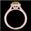 Image 2 : 1.4 ctw Certified SI/I Fancy Intense Yellow Diamond Ring 10k Rose Gold