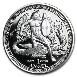 2010 Isle of Man 1 oz Silver Angel Proof (High Relief)