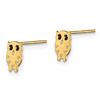 Image 2 : 14k Black Cubic Zirconia Owl Post Earrings - 42 mm