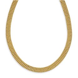 14k Yellow Gold w/2in ext. Fancy Choker Necklace - 18 in.
