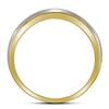 Image 3 : 10kt Yellow Gold His & Hers Round Diamond Matching Wedding Band Set 1/2 Cttw