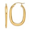 Image 1 : 14k Yellow Gold Tapered Hoop Earrings