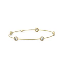 2.5 ctw Diamond Station Bracelet 18K Yellow Gold