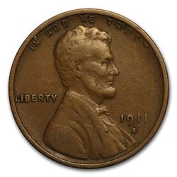 1911-S Lincoln Cent Fine