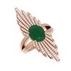 Image 3 : 5.07 ctw Emerald & Diamond Ring 18K Rose Gold