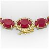 Image 1 : 54.25 ctw Ruby & VS/SI Diamond Eternity Micro Necklace 14k Yellow Gold