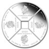 Image 2 : 2020 Tuvalu 1 oz Silver Year of the Mouse Quadrant Proof