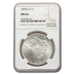 1878-CC Morgan Dollar MS-63 NGC