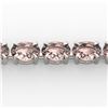 Image 1 : 23 ctw Morganite Eternity Designer Bracelet 14k White Gold