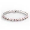 Image 2 : 23 ctw Morganite Eternity Designer Bracelet 14k White Gold