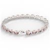 Image 3 : 23 ctw Morganite Eternity Designer Bracelet 14k White Gold
