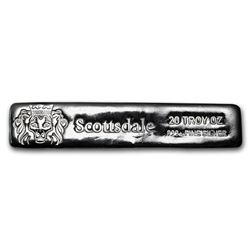 20 oz Silver Long Cast-Poured Bar - Scottsdale