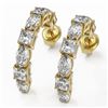 Image 1 : 4.16 ctw Princess Cut Diamond Designer Earrings 18K Yellow Gold