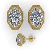 Image 2 : 1.0 ctw VS/SI Oval Cut Diamond Stud Earrings DECO 14k Yellow Gold