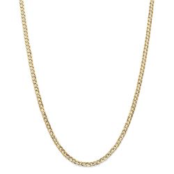 14k Yellow Gold 3.8 mm Open Concave Curb Chain - 26 in.
