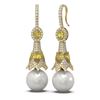 Image 2 : 5.92 ctw Canary Citrine & Diamond Earrings 18K Yellow Gold