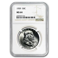 1959 Franklin Half Dollar MS-64 NGC