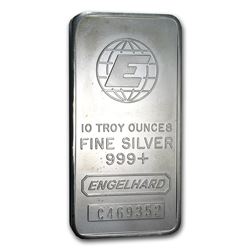 10 oz Silver Bar - Engelhard (Tall-E Logo)