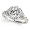 1 ctw Certified VS/SI Diamond Solitaire Halo Ring 14k White Gold