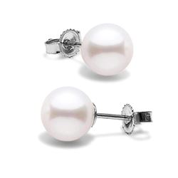 White Elite Collection Pearl Earrings, 7.5-8.0mm