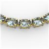 Image 1 : 45 ctw Aquamarine Eternity Designer Necklace 14k Yellow Gold