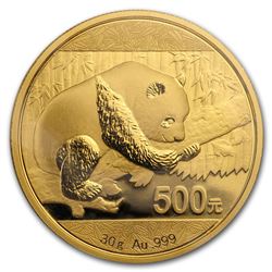 China 30 gram Gold Panda BU (Random Year, Sealed)