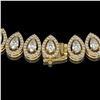 Image 3 : 24.19 ctw Pear Cut Diamond Micro Pave Necklace 18K Yellow Gold